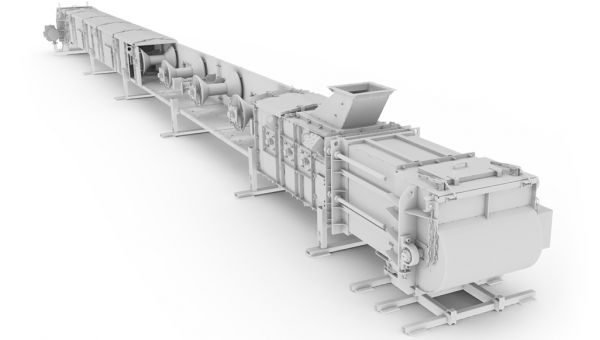 Закрытый ленточно-скребковый транспортер